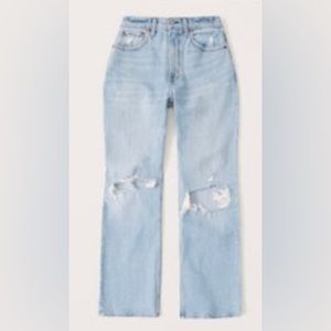 Abercrombie Ultra High Rise Relaxed Jeans Curve Love 30 10